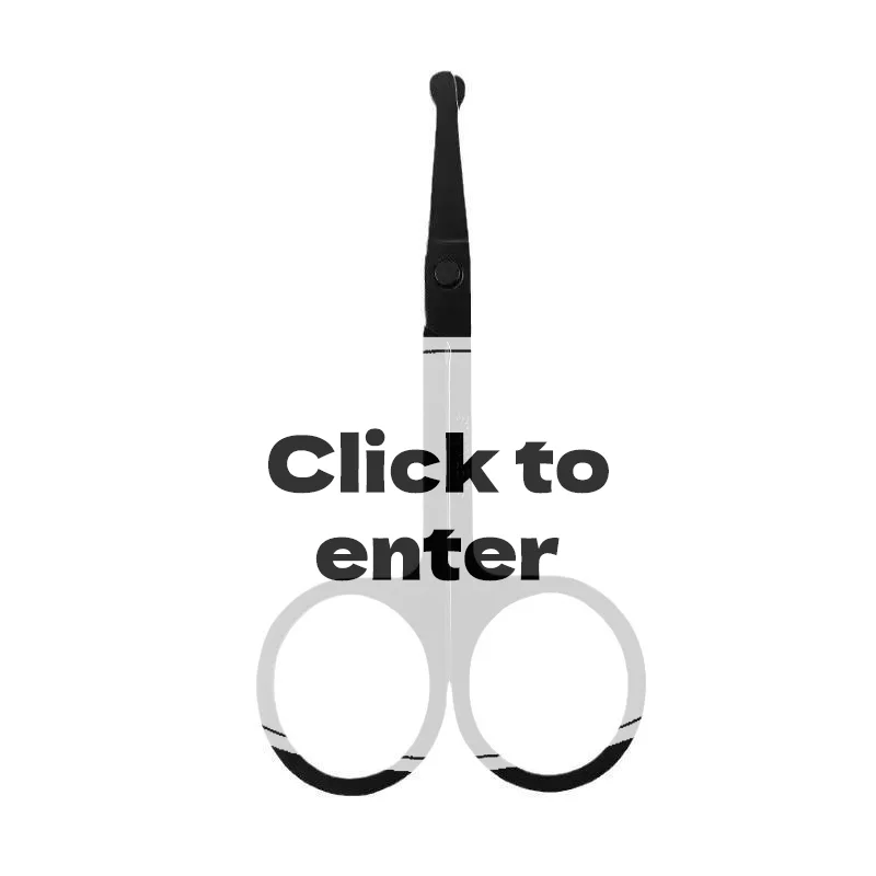 Round Tip Nose Hair Scissors Stainless Steel Rustproof Safe Manual Trimmer for Facial Hair Eyebrow Grooming Daily Use