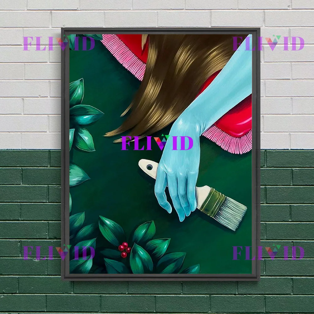 سريالية نمط لطيف الحيوانات خروف ، أرنب ، الأيدي الصلاة ، الفاكهة الرسم على لوحات القماش الجدارية الملونة ملصق فني طباعة للديكور المنزل