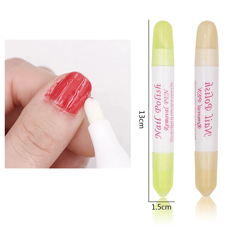 5pcs Nail Art Polish Remover Set - Refillable Corrector Pen with 15 Replaceable Tips for Precision Cleaning