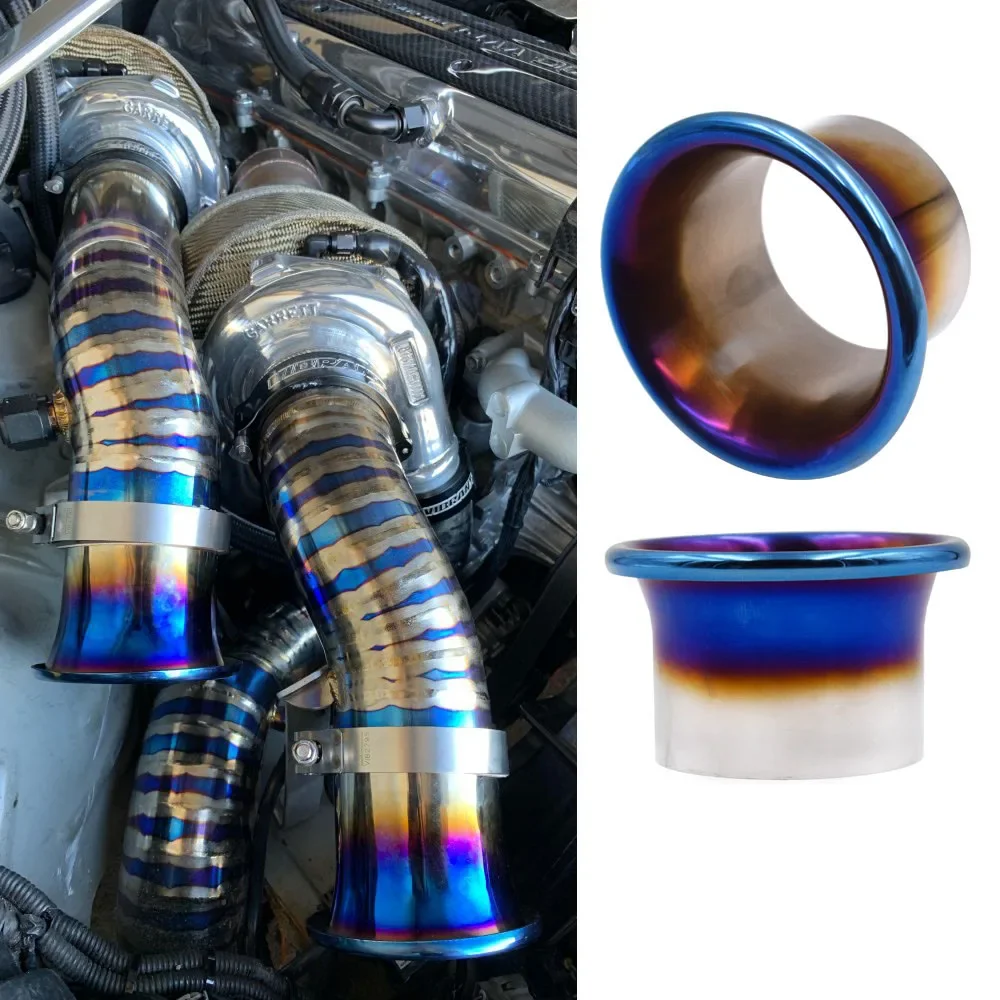 

Universal 3inch/3.5inch/4inch Burnt Blue Cold Air Intake System Velocity Turbo Horn Funnel Kit