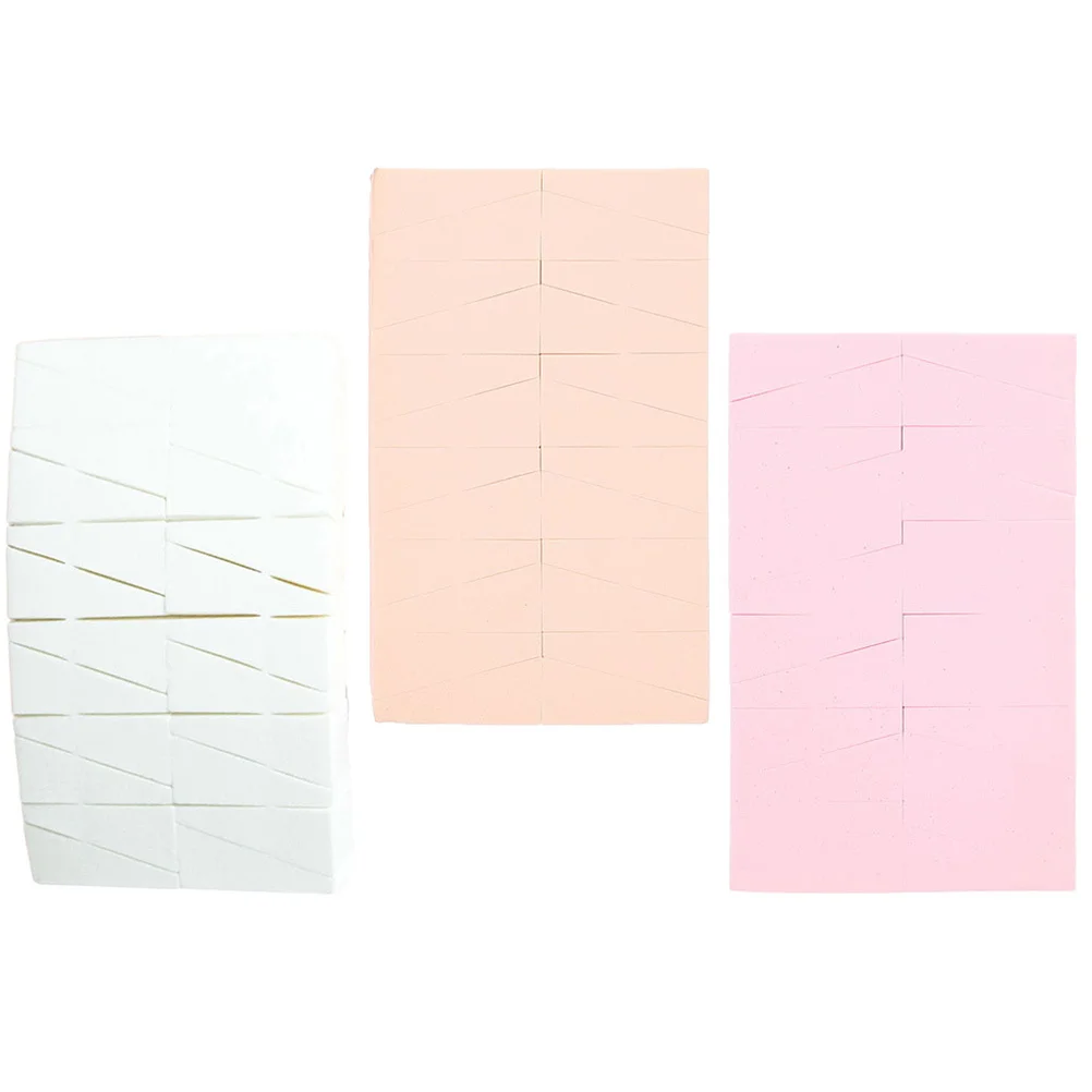 Esponja de maquiagem em cunha, uso duplo para base, blush, iluminador, molhado e seco, portátil, triângulo, ferramenta cosmética feminina