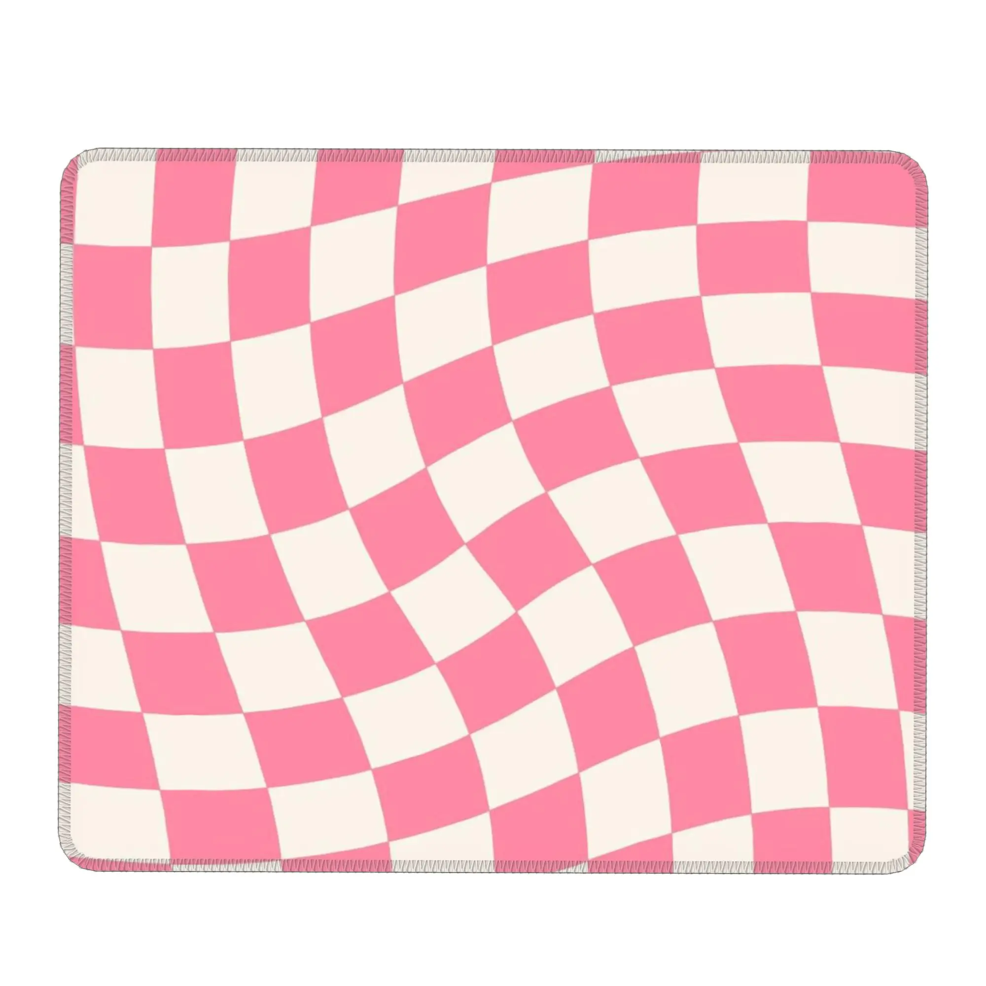 Pink Check Checkboard Pattern Mouse Pad Computer Keyboard Mouse Mat Gamer PC Laptop Desk Mat Office Accessories Table Mats