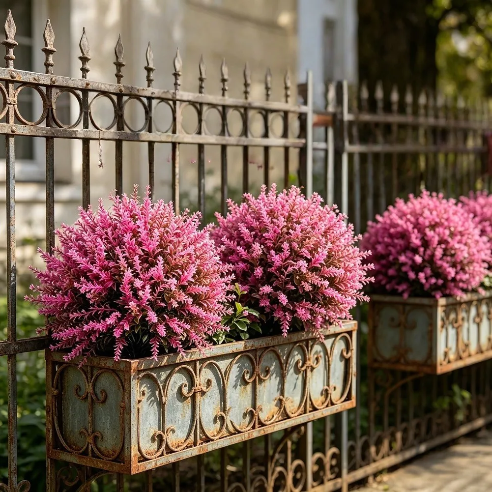 UV Stabilized Lavender Stems with Precision Ground Stake for Consistent Height and Natural Cluster Presentation