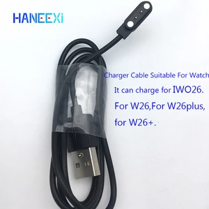 Großhandel W26 Smart Clock 2Pin 4mm Magnetladekabel Kabelkabelkabel USB für Iwo 26 W26 + W26PLUS SmartWatch Ladegeräte 6 Hauptverkaufsladegerät Iwo W26 - №6