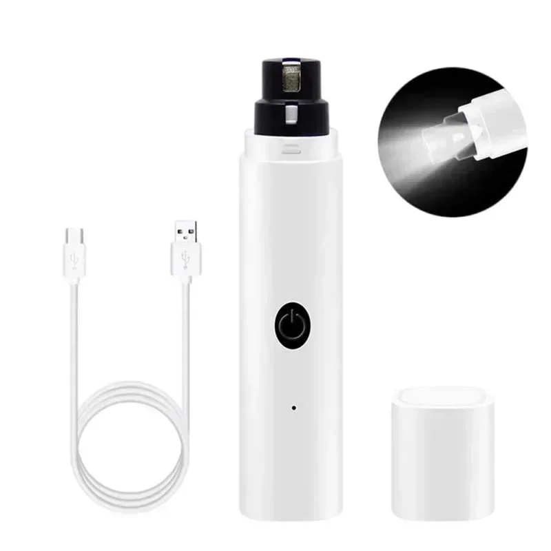 New Electric Dog Nail Clippers Rechargeable USB Charging LED Light Quiet Cat Nail Grinders Pet Paws Nail Grooming Supplies image 6