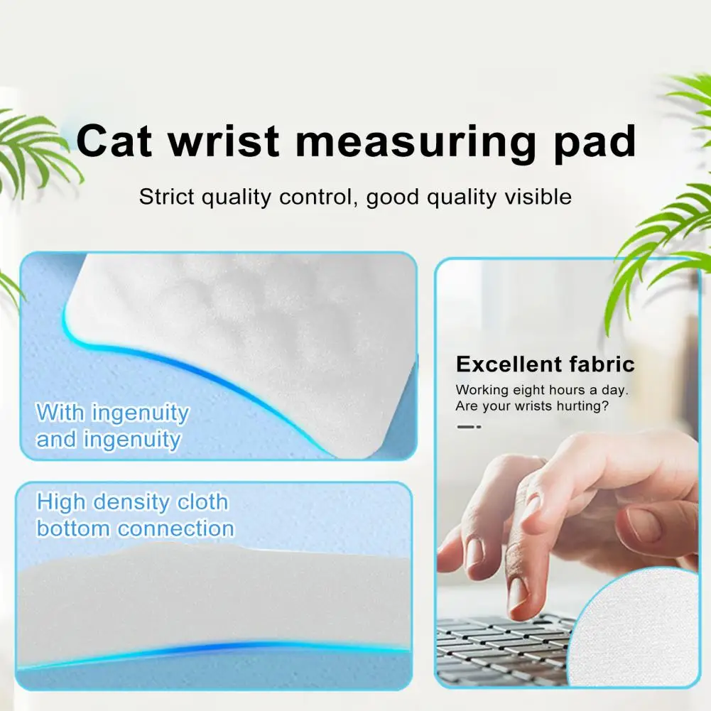 Wrist Pad Keyboard Wrist Ergonomic Memory Foam Pad with Wrist Breathable Non-slip Base Wear Resistant Stress-relief Support Mat