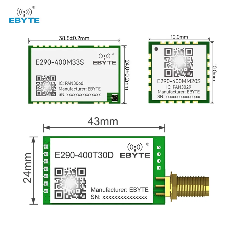 4PCS PAN3060/3029 ChirpIoT™ Spread Spectrum Module IAP Upgrade EBYTE E290 Series 433/868/915MHz RF Automatic Relay Networking