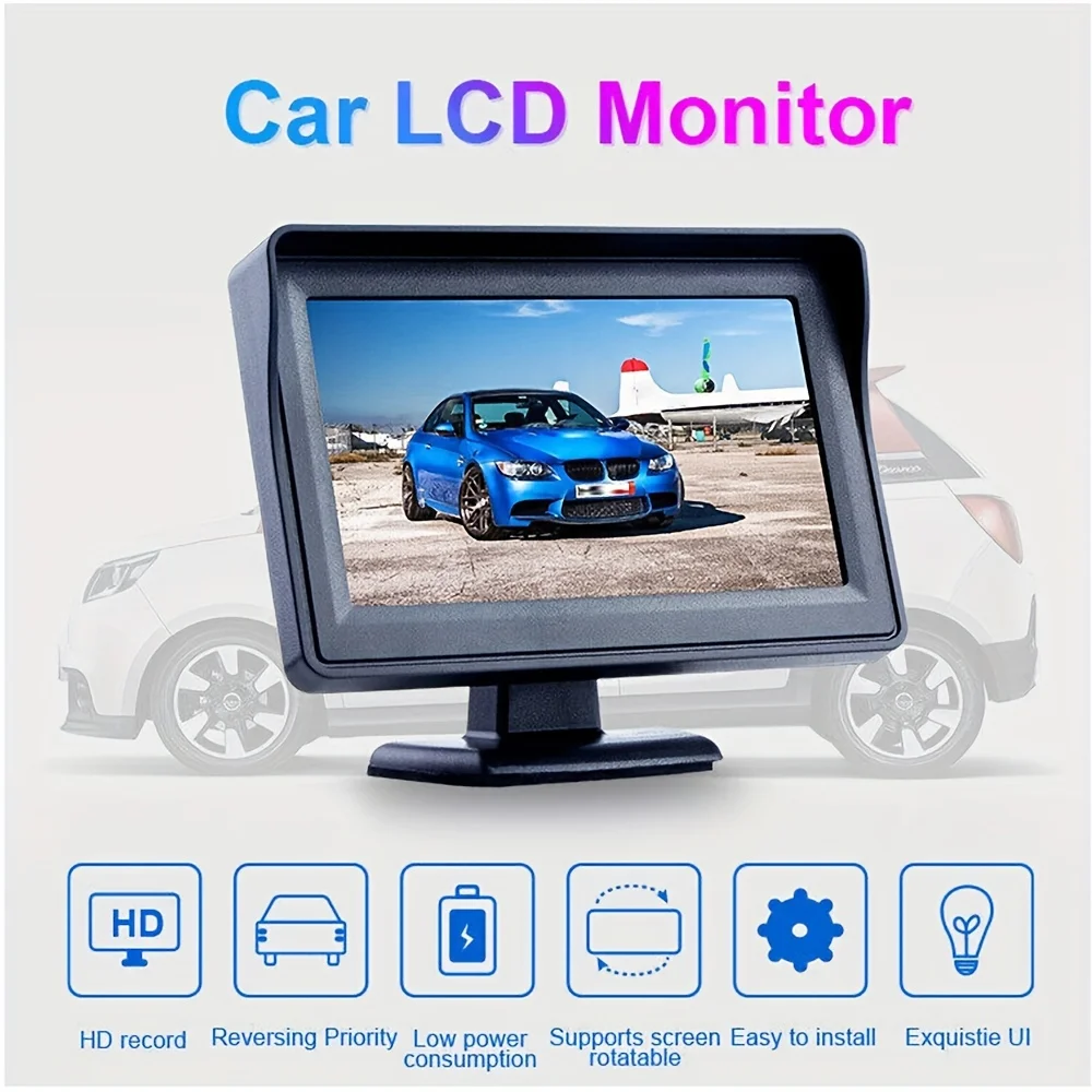 4.3-inch High-definition Car Display Reversing Image Reversing Priority Display Car Central Control Display