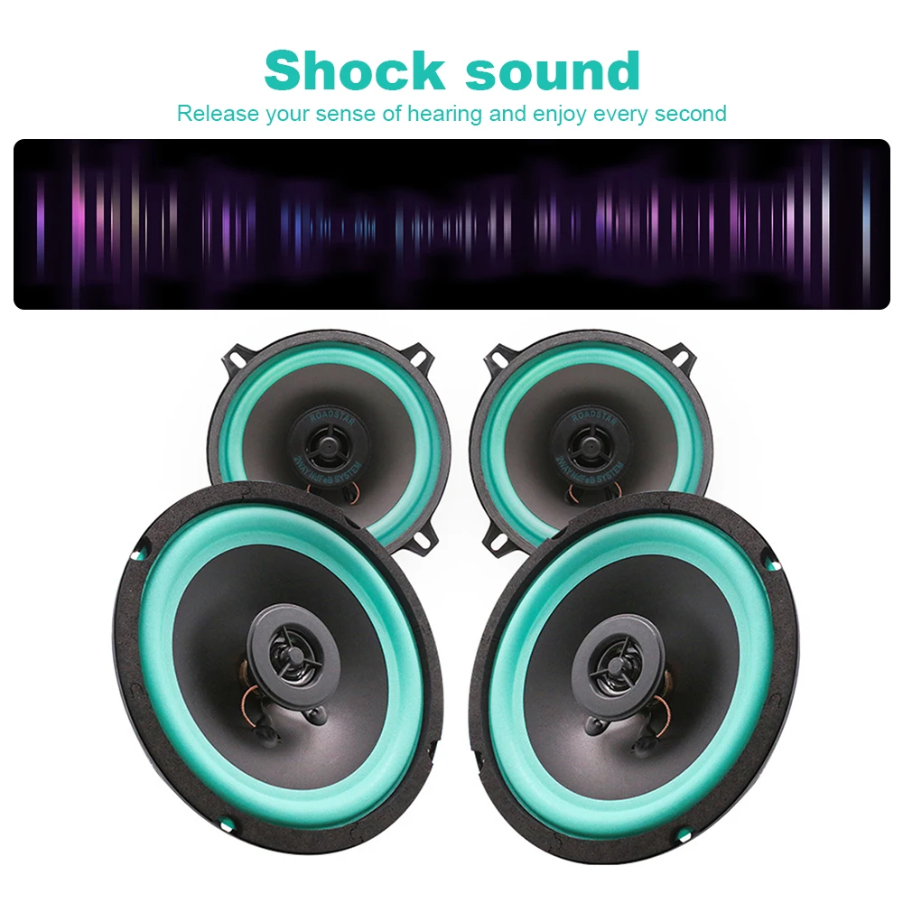 1pc Car Speakers 4/5/6.5 Inch Subwoofer HiFi Coaxial Subwoofer  Auto Audio HiFi Music Full Range Frequency Car Stereo Speaker