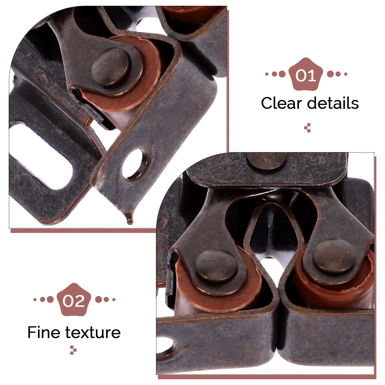

10pcs 47Mm Cabinet Roller Catch Durable Easy Install Door Wardrobe Dresser Use Roller Catches For Cabinet Doors