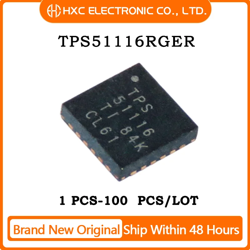 TPS51116RGER TPS51116 PS51116 QFN-24 chip, 100% novo, 5 pcs, 10 pcs, 50 pcs, 100pcs