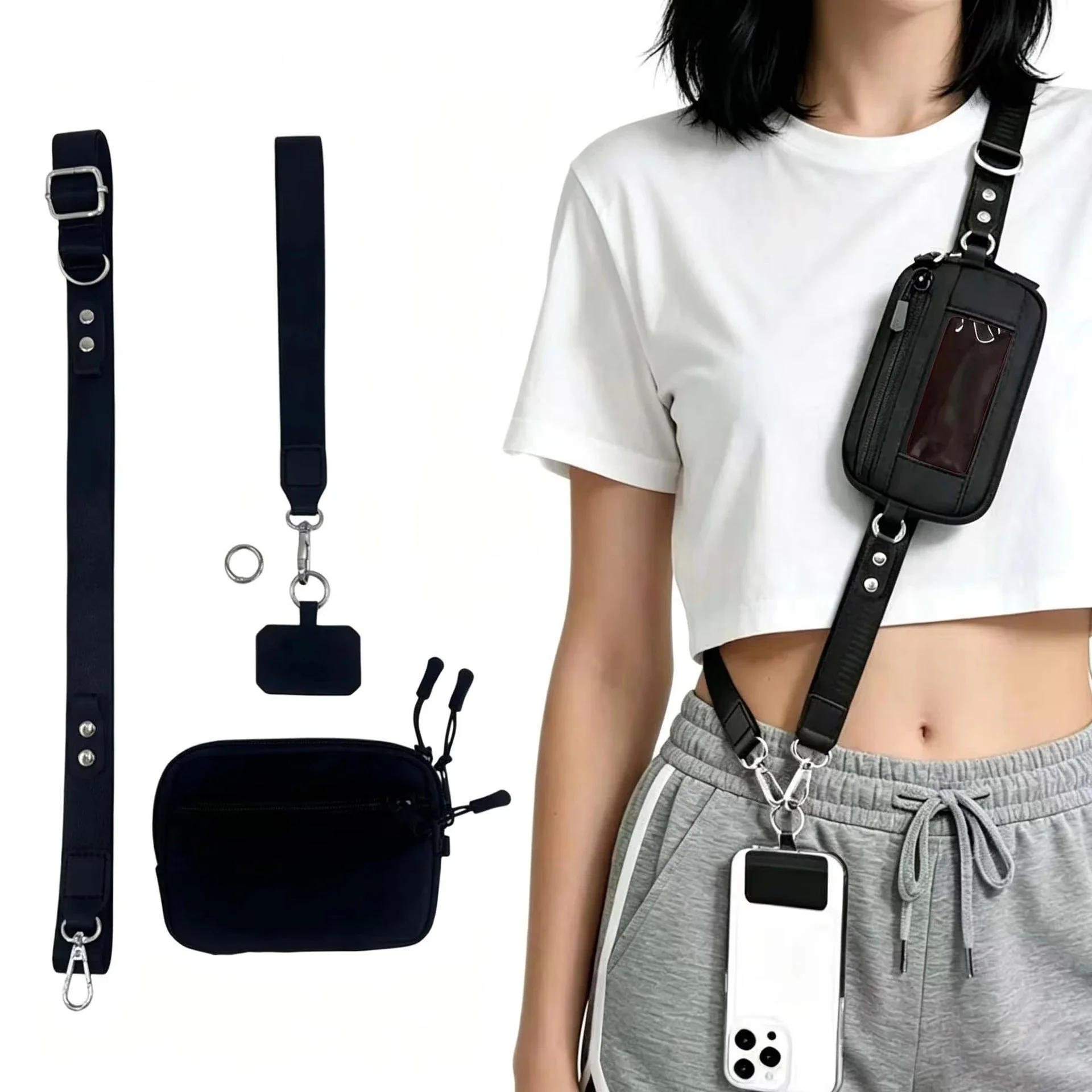 Hands-Free Small Crossbody Chest Bag for Women Mini Lightweight Pouch for Daily Commute Walking Shopping Short Trips Casual Use