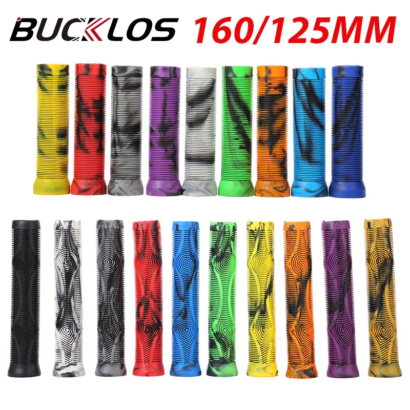 160/125mm Length Bicycle Grips Rubber Scooter Bike Cuffs Fit 22.2mm Longneck Bars Grip Universal Mtb Handle Covers Cycling Parts