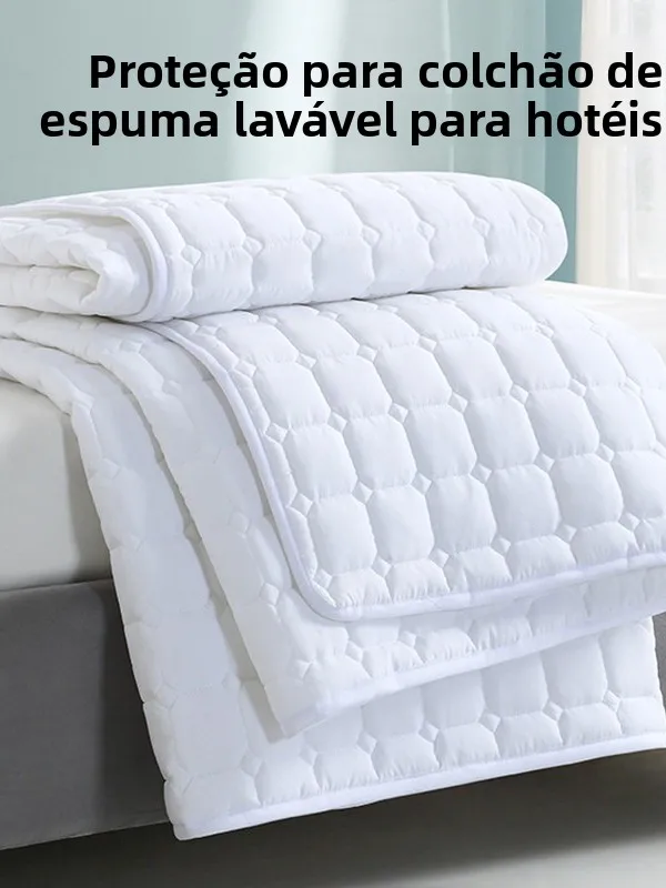 hotel-mattress-protector-pad-non-slip-bedding-protection-pad-guest-room-special-use-silk-fabric-polyester-fiber-filling-softness