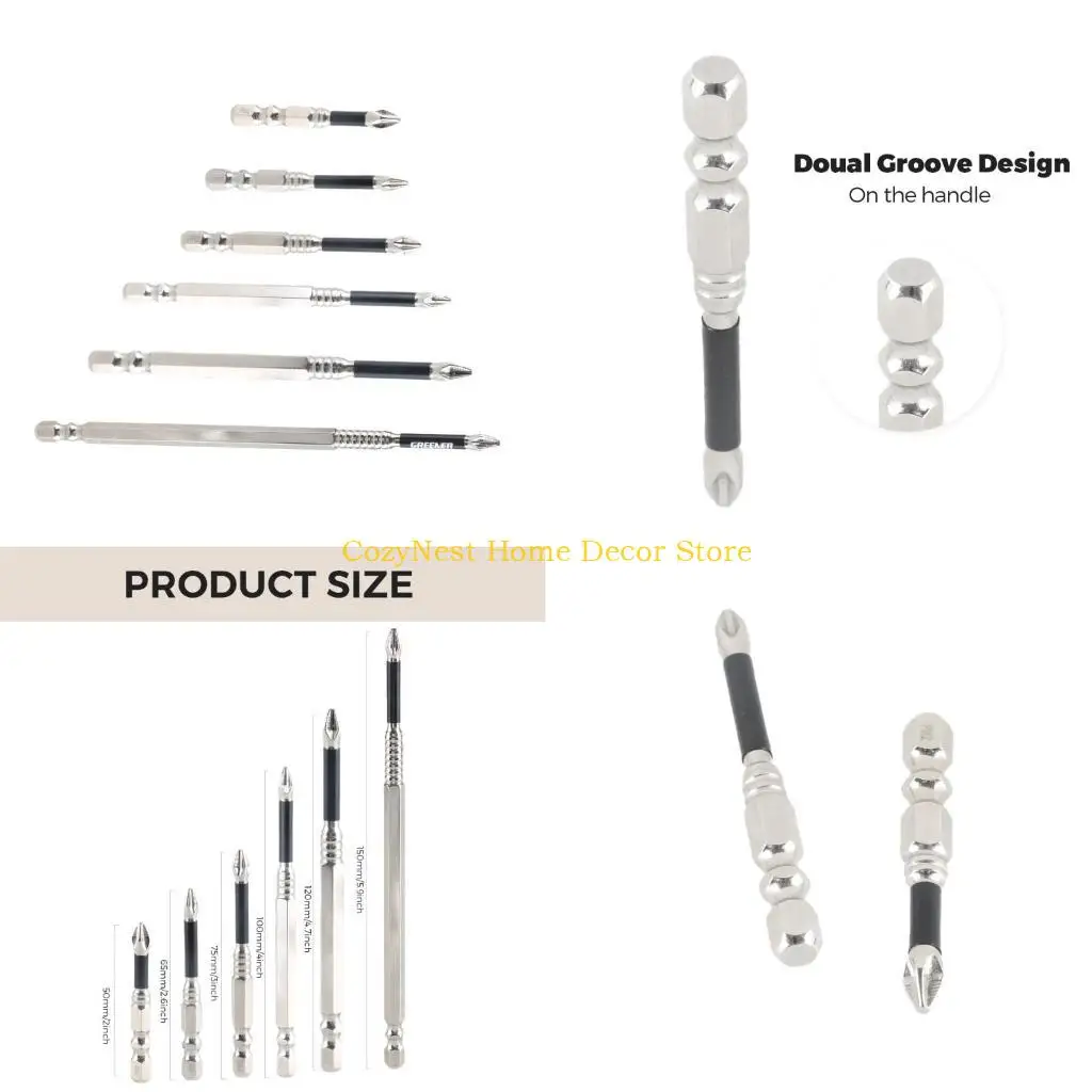 

92MF Screwdriver Bit Set Steel 1/4inch Shank Electric Screwdriver Bit Crossed Head Impact Screw Driver Bit