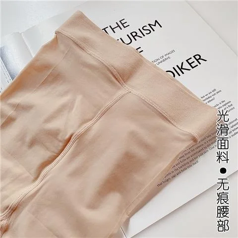 กางเกงเลกกิ้งผ้าเหล็กบางเบาสำหรับฤดูใบไม้ผลิและฤดูใบไม้ร่วง กางเกงซับในสำหรับผู้หญิง ป้องกันการขาดขาด โชว์ขาสวย ไม่ต้องถอดออก