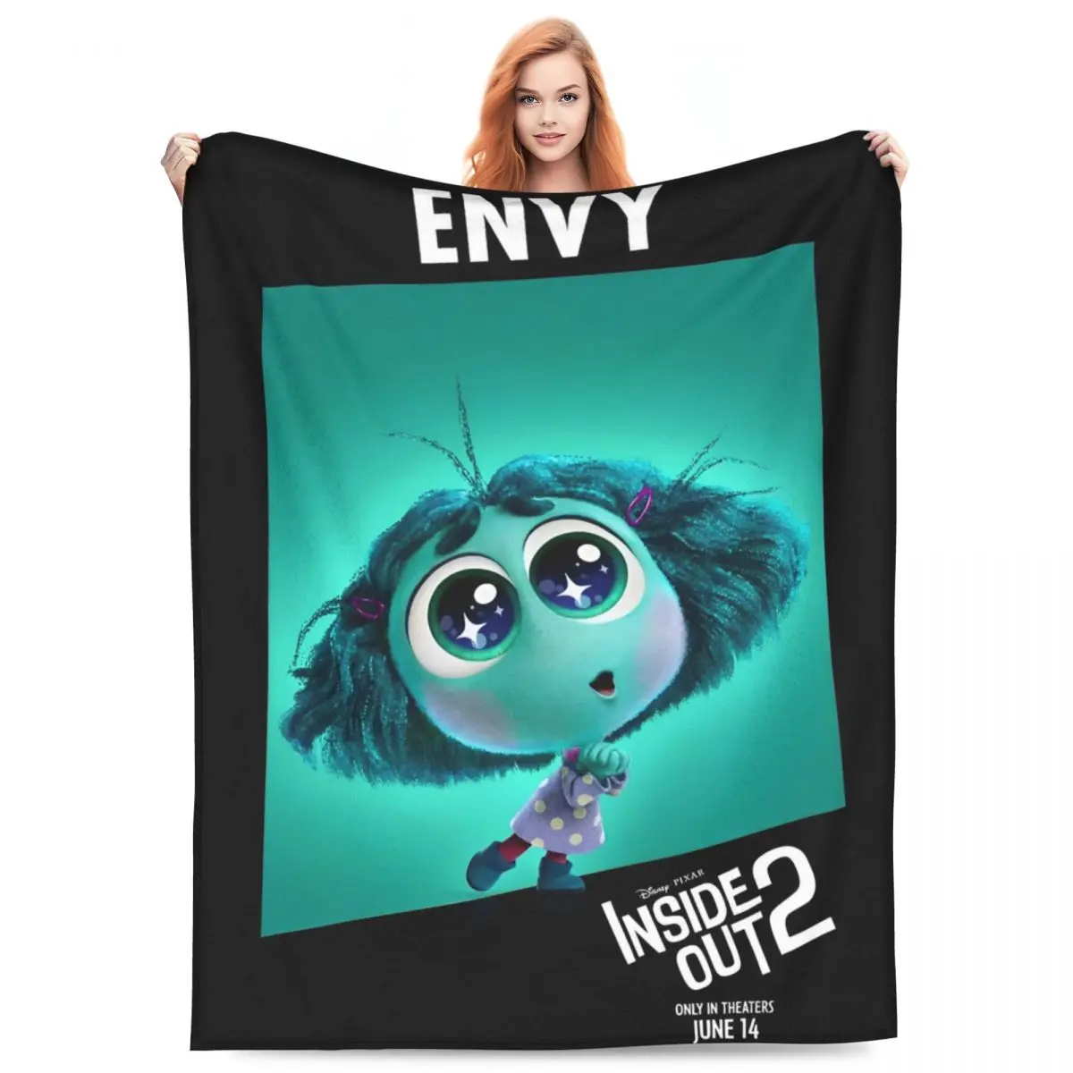 

Inside Out 2 Cartoon Blankets Decorative Flannel Throw Blanket For Couch Chair Soft Warm Design Quality Bedspread Gift Idea