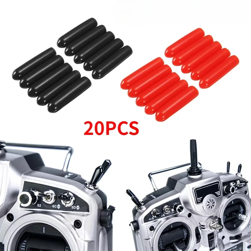 

20PCS Radio Controller Toggle Lever Anti-slip Sleeve - Length 20mm / Diameter 3mm