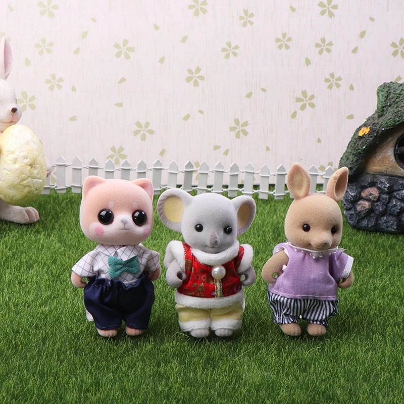 Simulation Forest Rabbit Koala Family DIY Playset Mini Rabbit Bear Toy Dolls Kids Gifts