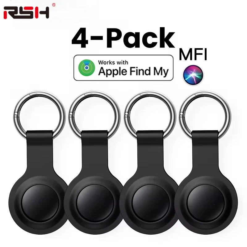 4-Pack smart Air tag Key Finder Locator GPS Tracking Device Bluetooth Anti-Lost Alarm Reminder Work With Apple Find My For Pet