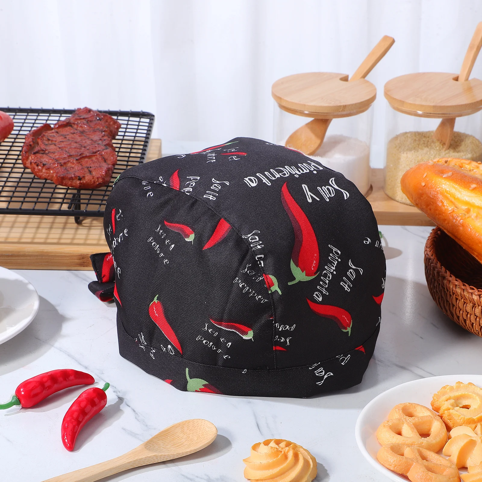 칠리 스타일 주방 모자 편안한 부드러운 면 요리사 모자 요리 레스토랑 웨이터 작업 환경 주방 모자
