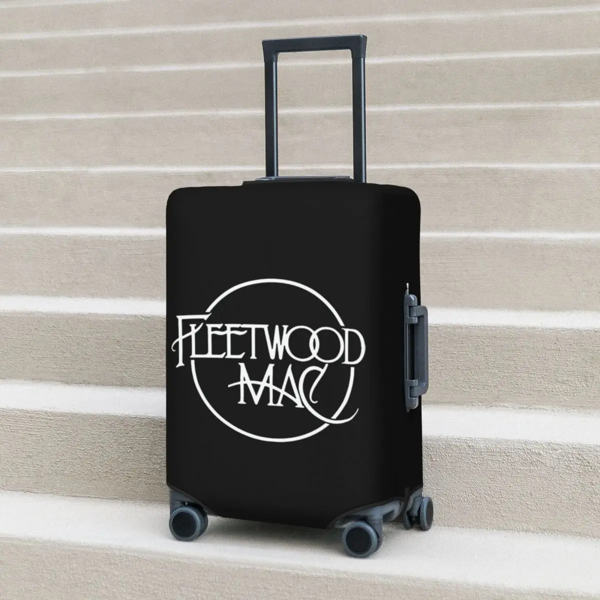 

Classic Logo Fleetwood Mac Suitcase Cover Protection Elastic Trip Luggage Protector Covers for 18-32 Inch