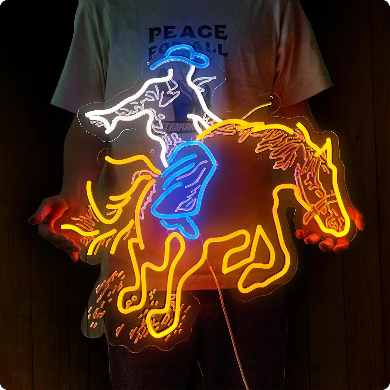 Cowboy neon sign for wall decor Room Decor Neon Light Signs for Bedroom Man Cave Store Home Party Birthday Gifts Home Art Decor