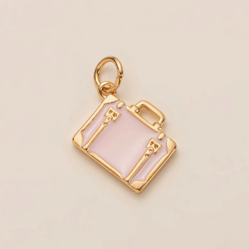 TK Y2K Goldfarbener Anhänger für Frauen, DIY-Zubehör, Niedliches Flugzeug-, Pass- und Fahrradmodell-Charm für Damen, Modeschmuck-Accessoires – Detail 5