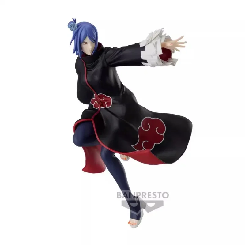 Bandai Original NARUTO Anime Figure VIBRATION STARS Konan Action Figure Toys for Boys Girls Kids Children Birthday Gifts