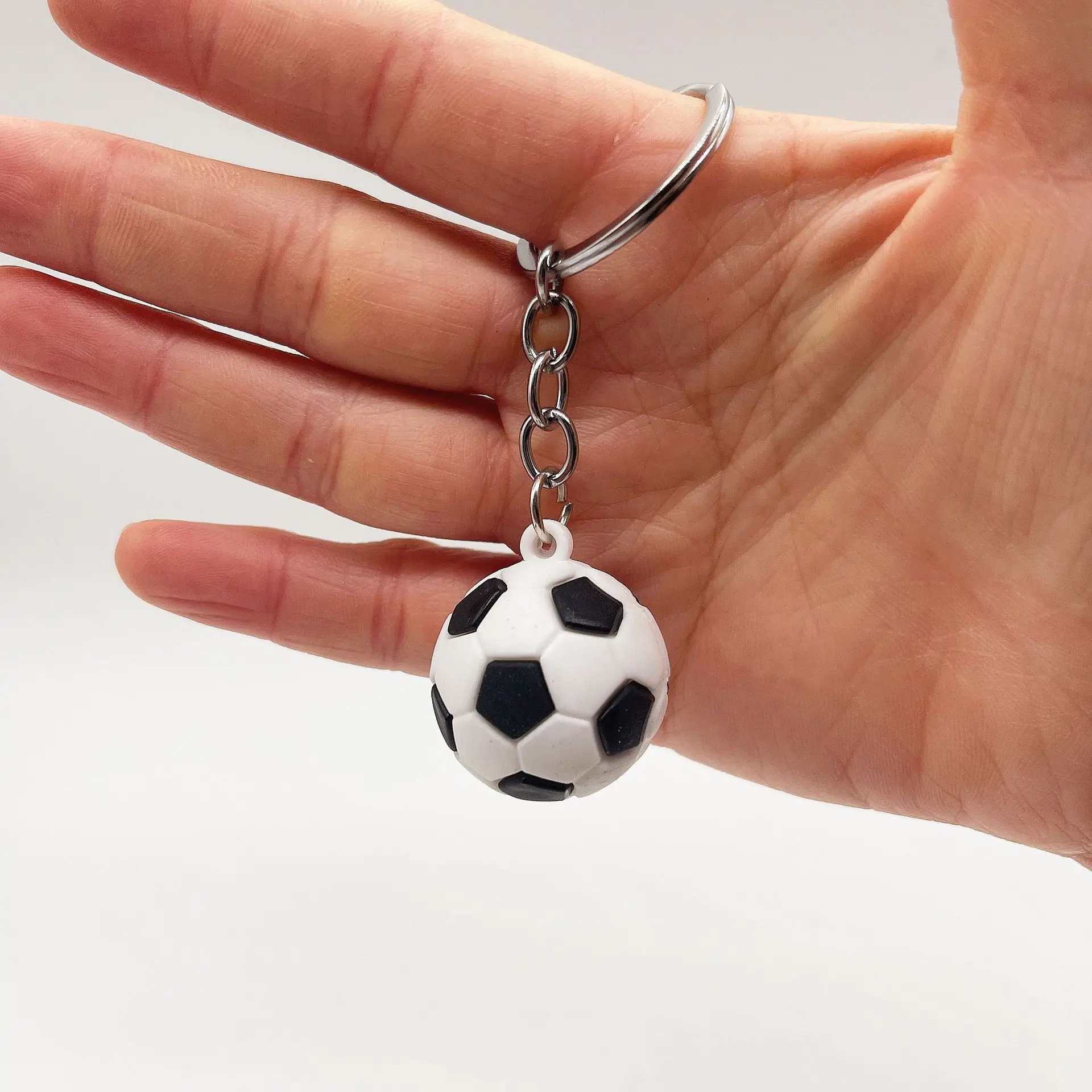 Creative simulation football keychain pendant PVC basketball tennis Rugby keychain