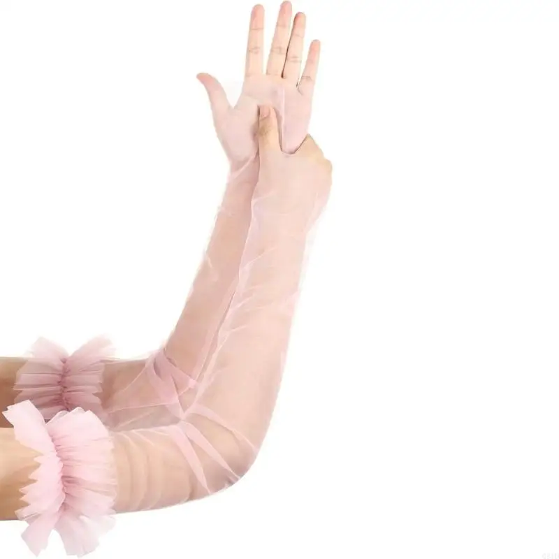 Seethrough Armärmele Brautarm bedeckt fingerlose Waffenwälz für Hochzeitszeremonie