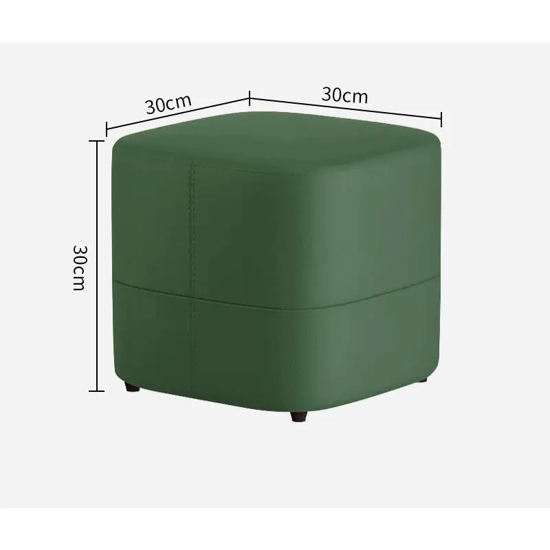 Luxury Leather Square Stool 8