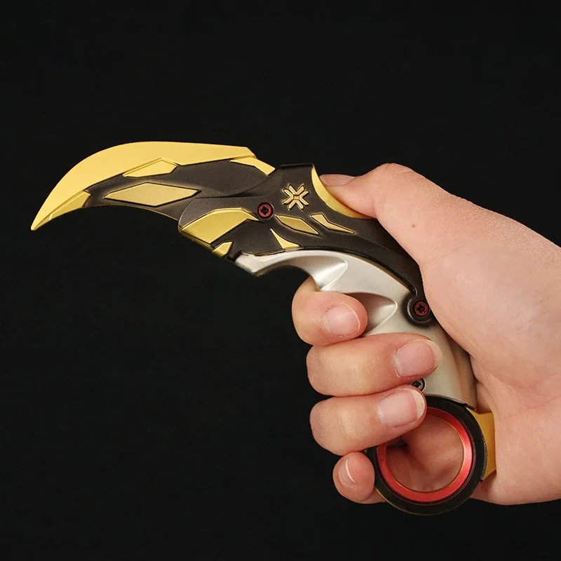 Arme de Valorant Melee Champions Karambit en Alliage D.lique, Modèle d'Exposition d'Épée de Samouraï, Périphérique de Jeu, Jouets Cadeaux pour Garçons, 16cm