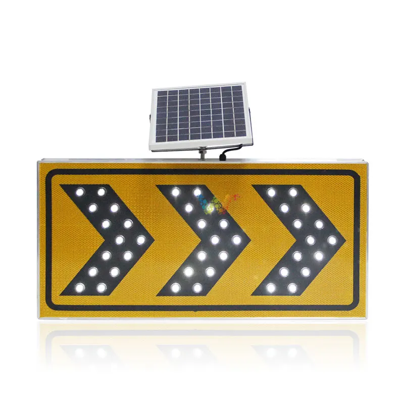 high grade road safety Solar powered traffic road arrow sign