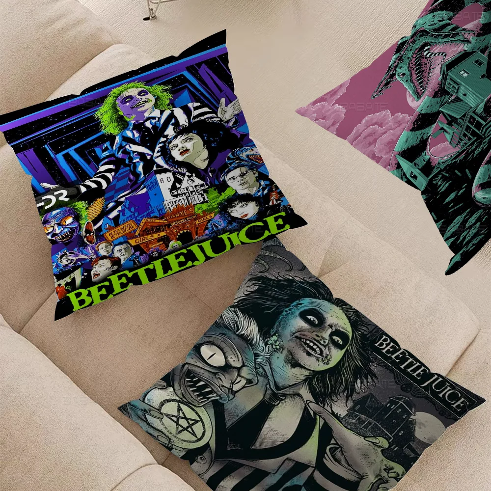 Horror Movie Beetlejuice Personalized Picture Text Home Decorative Pillows Household Gifts 45x45cm