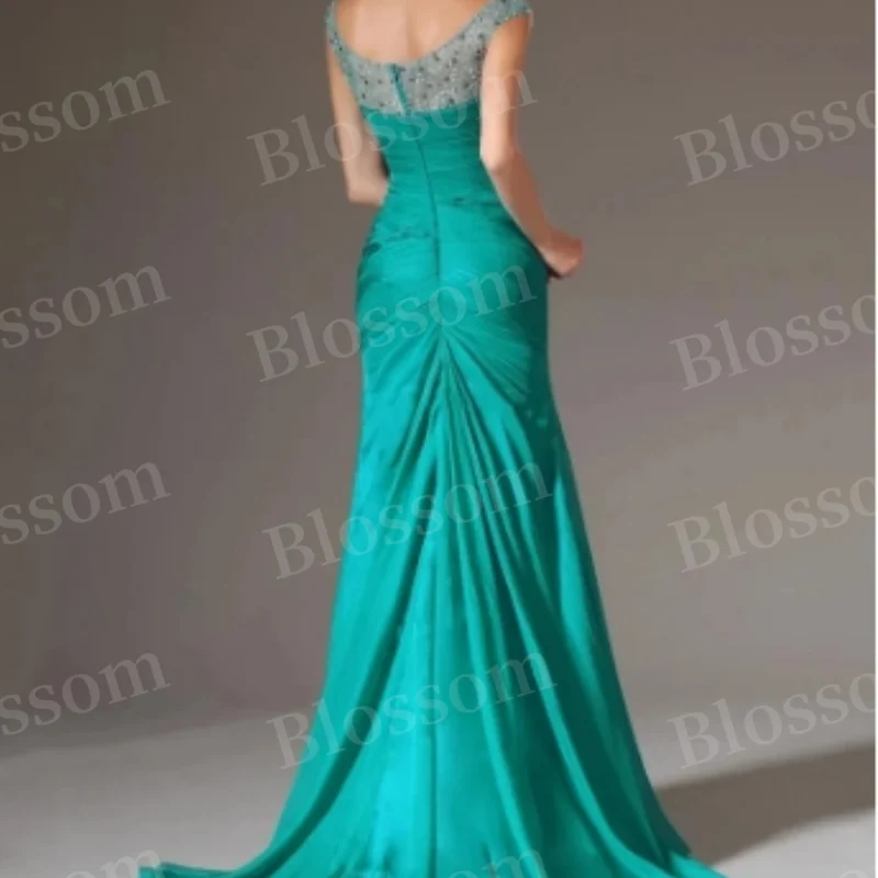 Floor-length heart-shaped neckline ball dress A-line beaded dress Sleeveless Evening dress Zipper sequin party dress