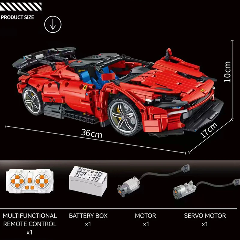 1:14 Technical Series SP3 Racing Vehicle Building Block City Remote Control Sport Car Model Bricks Toys For Kid Gift MOC