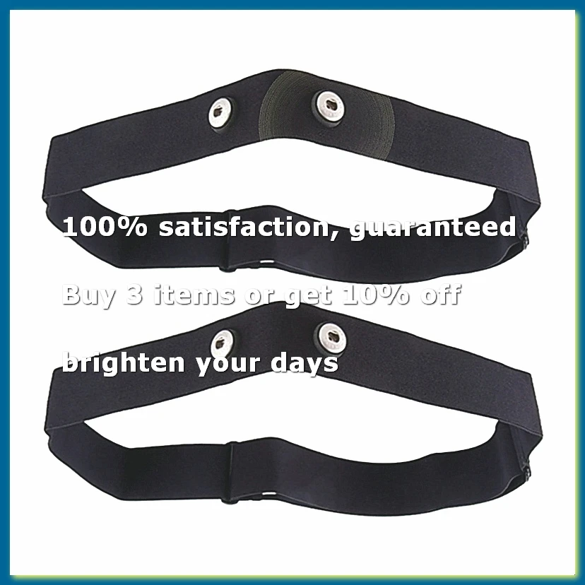 ●2Pcs Elastic Heart Rate Chest Strap Bands for Geonaute Heart Rate Sensor Chest Belt-ABFB