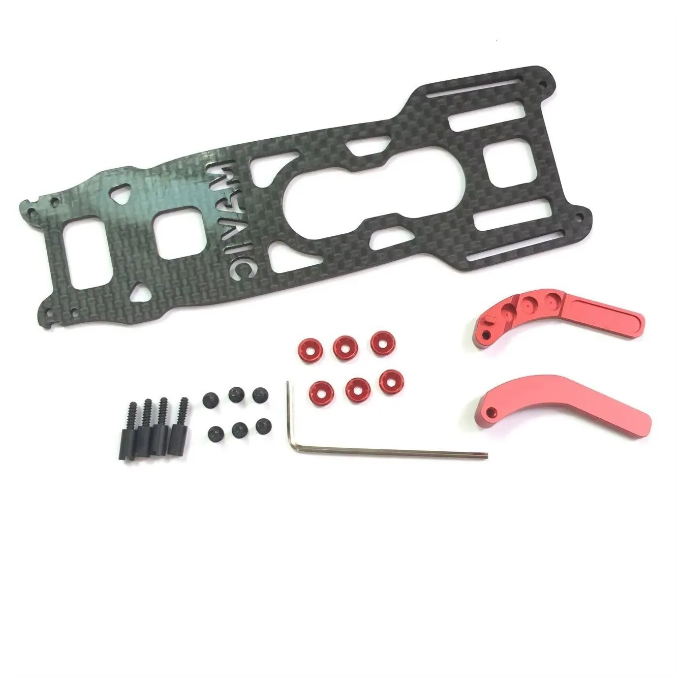 Placa de protección de fibra de carbono, carcasa inferior, lente anticolisión, protector de cardán para DJI Mavic Pro 1, accesorios para drones