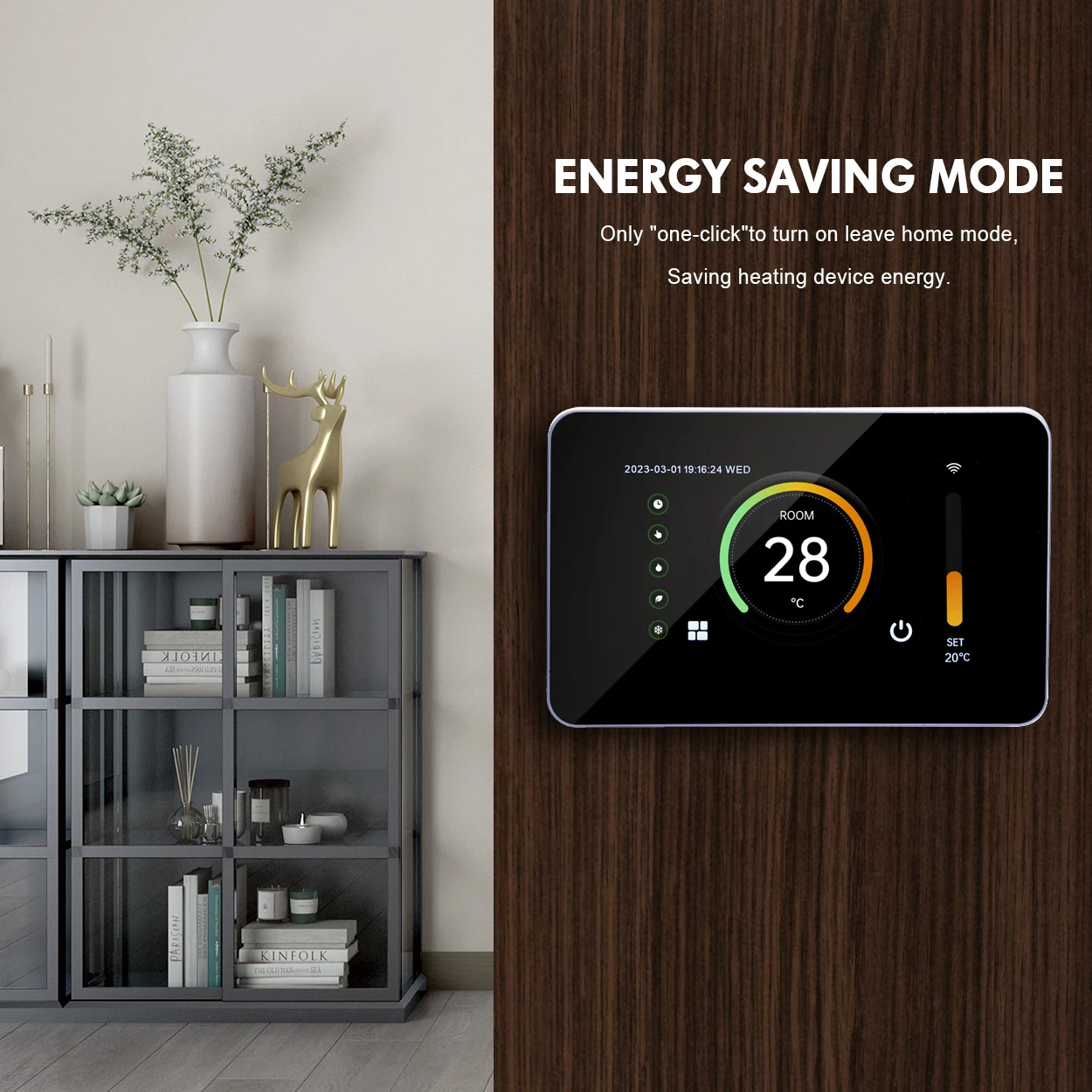 Termostato inteligente Tuya WiFi, controlador de temperatura Celsius de calefacción con/Fahrenheit, pantalla táctil LED, funciona con Alexa y Google Home