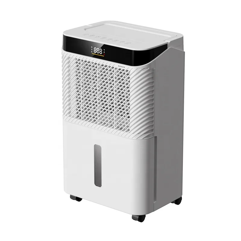 Newest Desiccant Dehumidifier High Efficiency 16L/D Plastic Touchscreen Control 24-hour Timer 3 Working Modes Child Lock