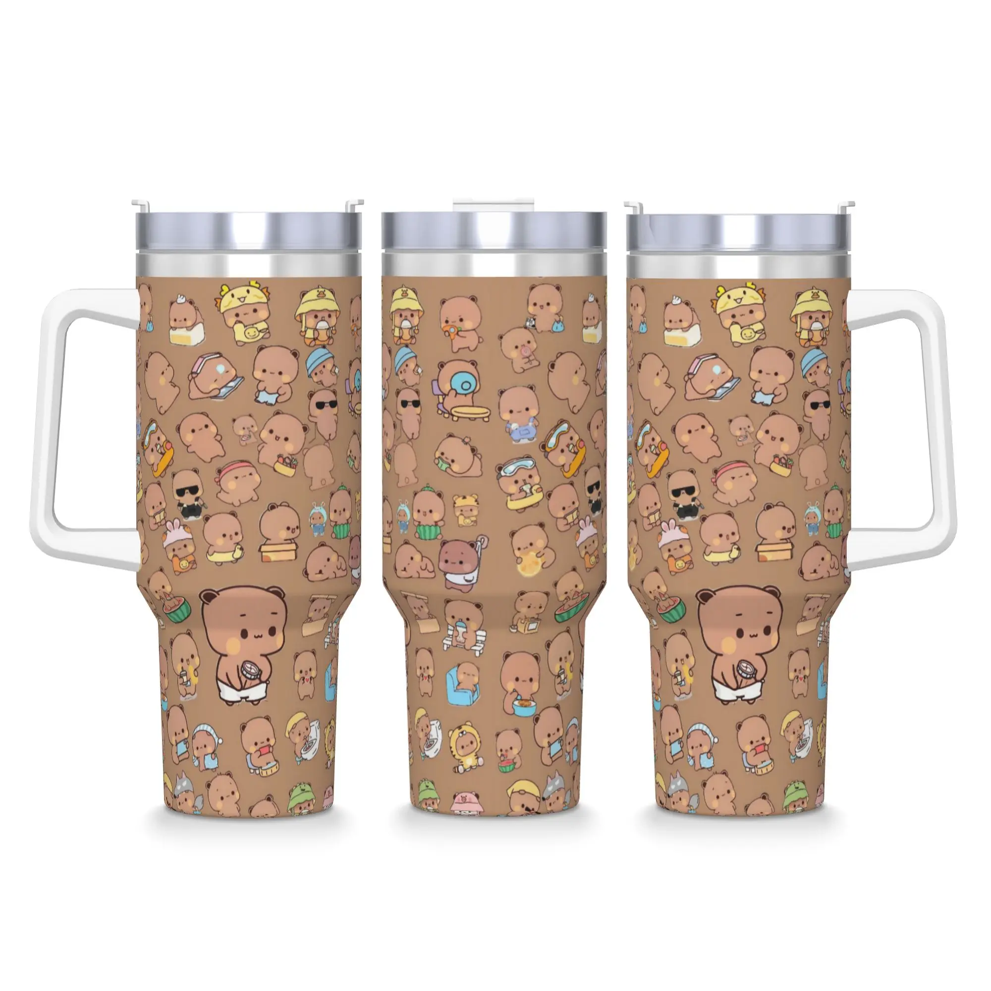 

Bubu Dudu Cute Cartoon Bear Character Tumbler Panda Cold and Hot Water Bottle Keep Heat Stainless Steel Thermal Mug Mugs Cup
