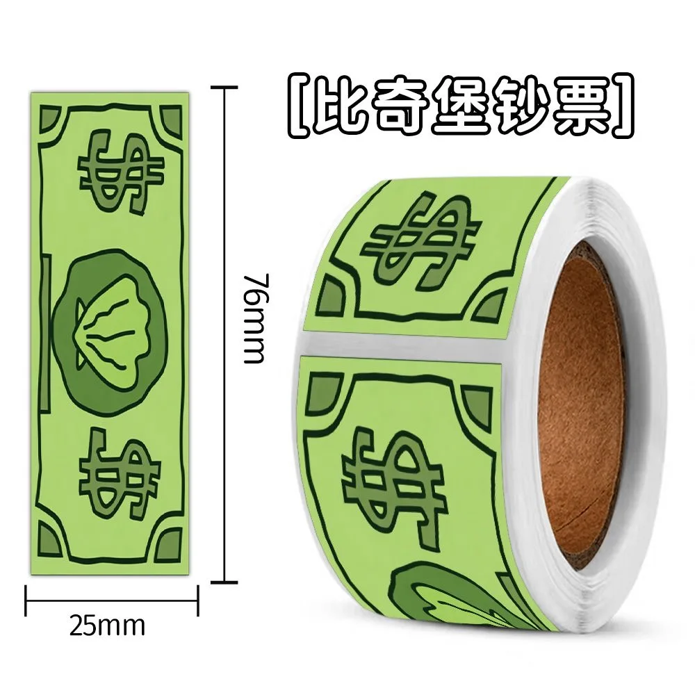 1 roll New Arrival sticker Conch Money Bow sticker Anime Spend or Save Meme Credit Card Film Debit Card Sticker Cartoon Decorati