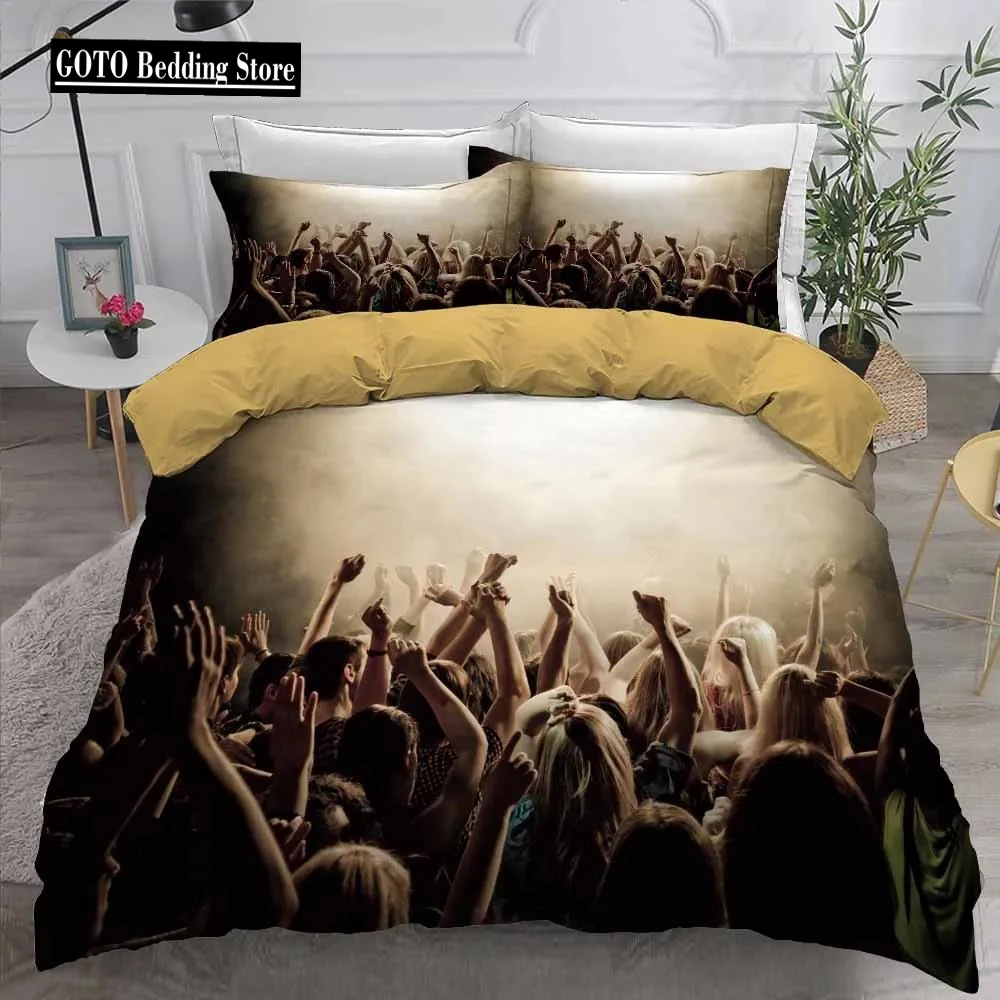 

New Fashion Bedding Set for 2 Persons Music Series Bed Linens Sets Dekbedovertrek 240x220 Quilt Cover Pillowcase Cotton Quality