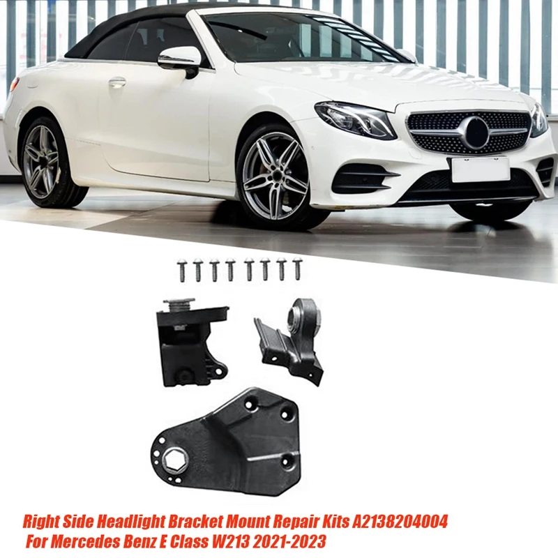 1Pair Headlight Holder Repair Bracket Mount Kits A2138203904 A2138204004 For Mercedes Benz E Class W213 2021-2023