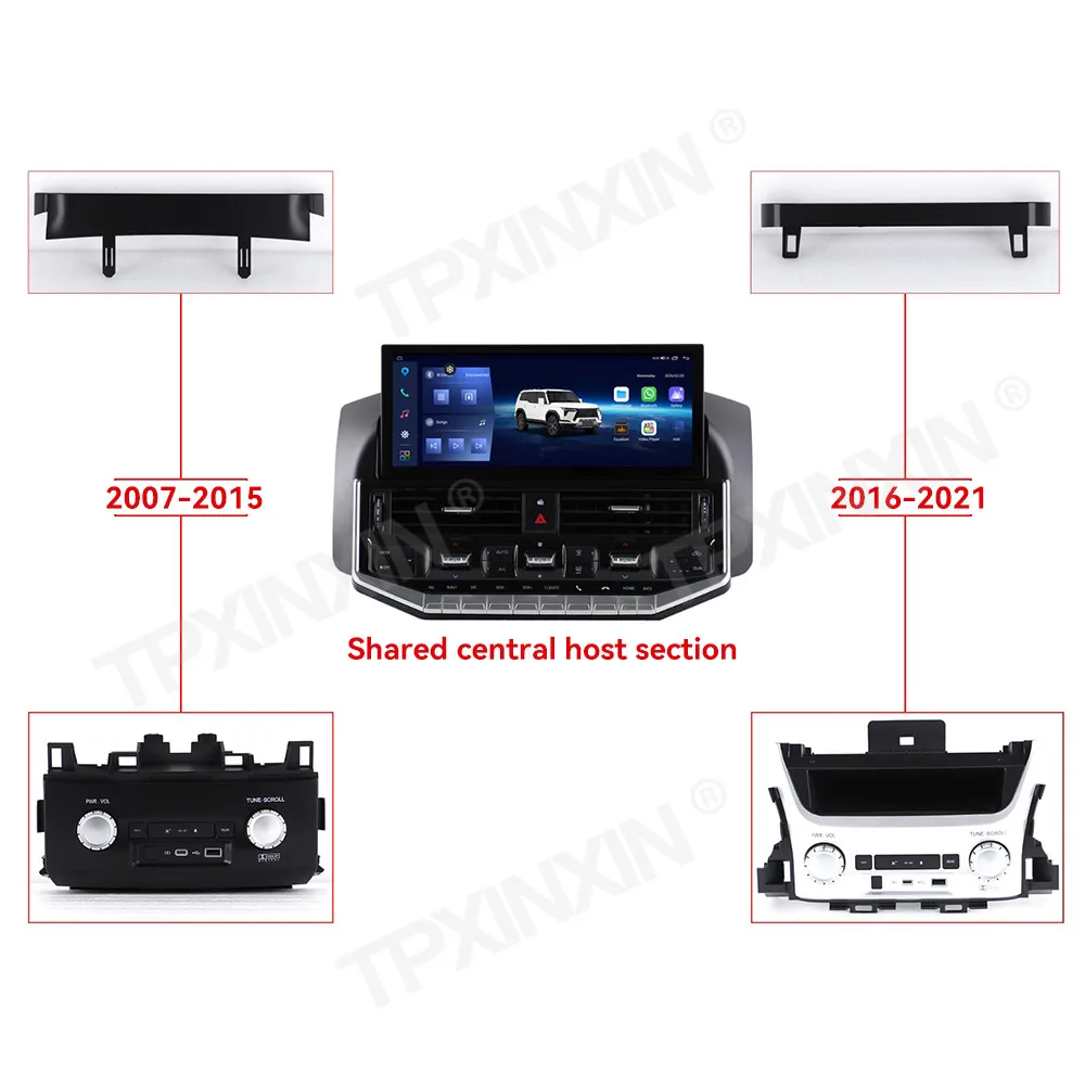 15.9 Inch Android 15 For Toyota Land Cruiser LC200 2007~2021 Upgrade LC300 Multimedia GPS Navigation Stereo Car Radio Head Unit