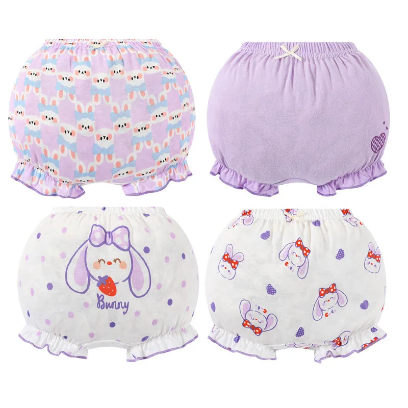 1/2/3/4 Piece/Lot Baby 100%Cotton Panties Kids Infant Newborn Soft Antibiosis Underpants For Children Summer Cute Cartoon Shorts