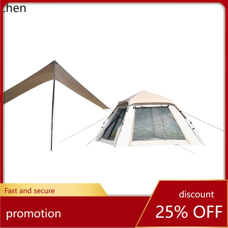 

ZML Tent Two-in-One Camping Sun Protection Fully Automatic Quick Open Folding Portable Rainproof