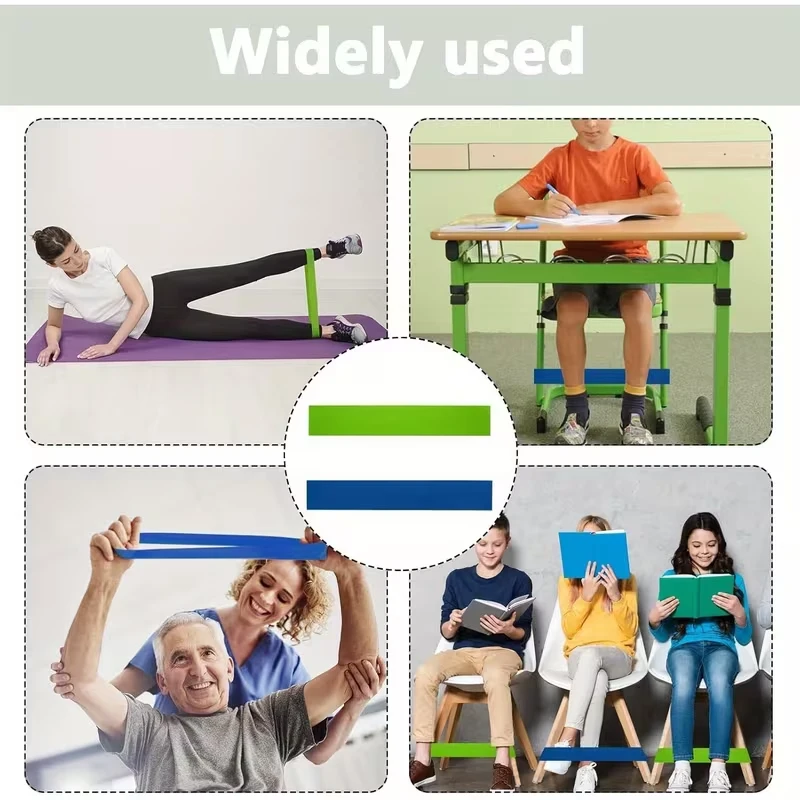 Elastic Chair Bands – Sensory Fidget Bands for Kids; Flexible, Secure Bands for Chairs and Desks; Suitable for SPD and Yoga view 3