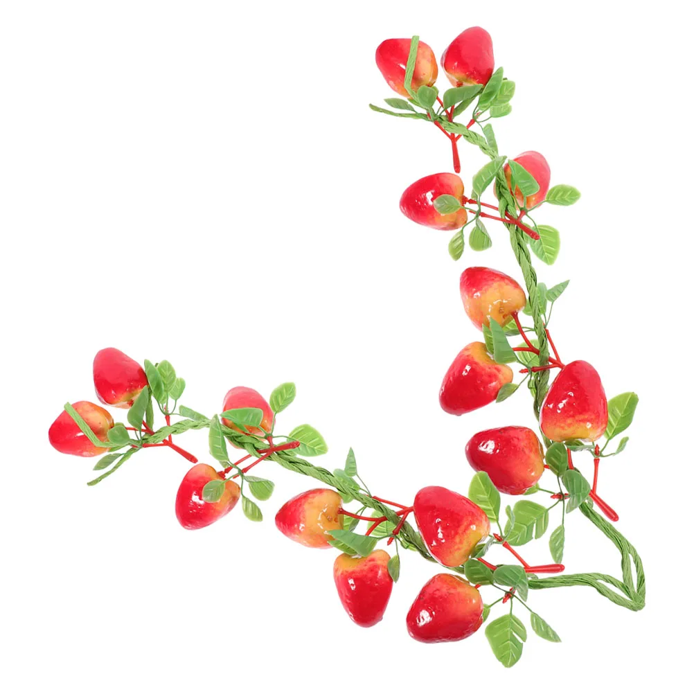 

2 Pcs Artificial Strawberry String Realistic Simulated Fruits Decorative Pendant Fake Fruit Hanging Ornament Home Garden Party